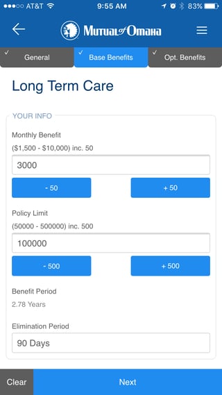 Mutual of Omaha Quote Tool