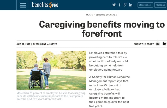 Caregiving benefits