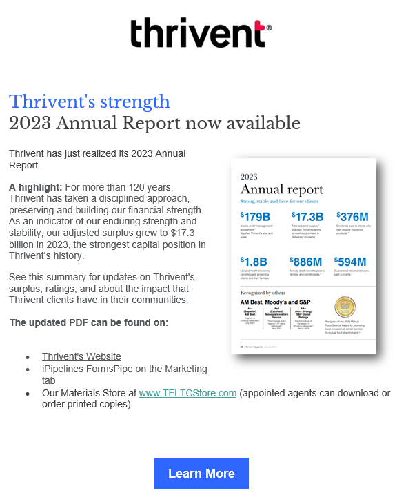 Thrivent's Strength 2023 Annual Report