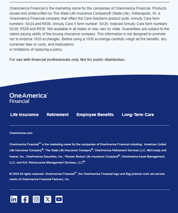 OneAmerica Footer