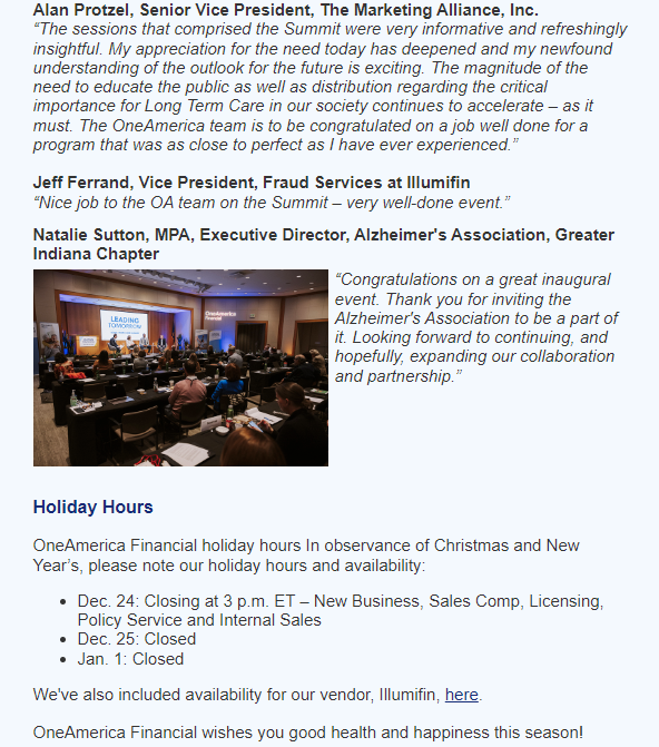 Holiday Hours