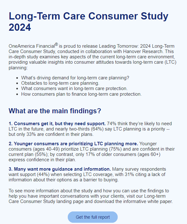 Long-Term Care Consumer Study 2024
