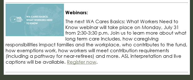 WA Cares Basics Webinar