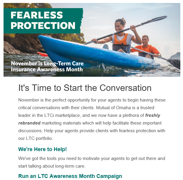 Mutual of Omaha LTC Awareness email #1